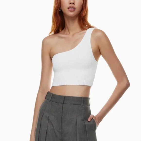 Babaton Tops - Babaton Sculpt Knit One Shoulder Tank Top NWT
